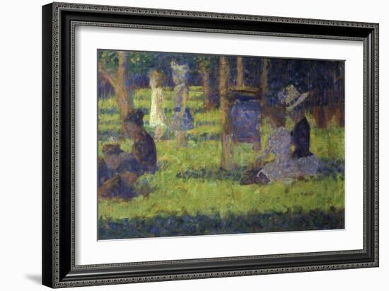 Study for 'A Sunday Afternoon on the Island of La Grande Jatte': Mothers and Children, 1886-Georges Seurat-Framed Giclee Print