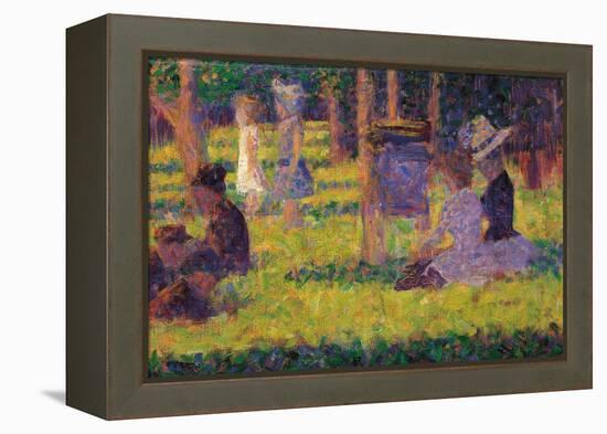 Study for a Sunday Afternoon on the Island of La Grande Jatte-Georges Seurat-Framed Premier Image Canvas