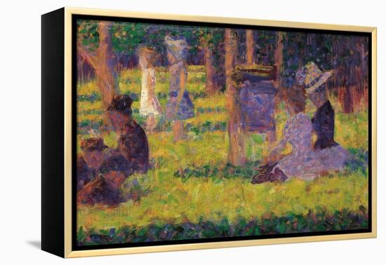 Study for a Sunday Afternoon on the Island of La Grande Jatte-Georges Seurat-Framed Premier Image Canvas