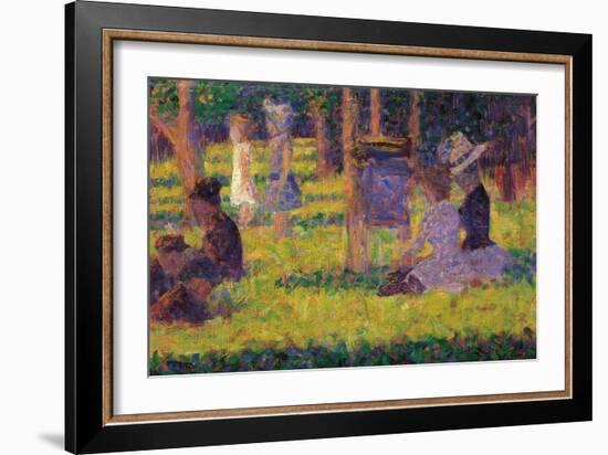 Study for a Sunday Afternoon on the Island of La Grande Jatte-Georges Seurat-Framed Giclee Print