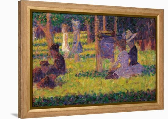 Study for A Sunday Afternoon on the Island of La Grande Jatte-Georges Seurat-Framed Stretched Canvas