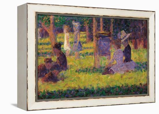 Study for A Sunday Afternoon on the Island of La Grande Jatte-Georges Seurat-Framed Stretched Canvas