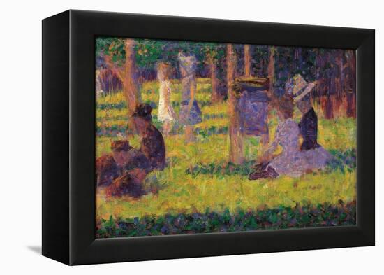 Study for A Sunday Afternoon on the Island of La Grande Jatte-Georges Seurat-Framed Stretched Canvas