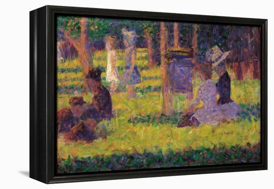 Study for A Sunday Afternoon on the Island of La Grande Jatte-Georges Seurat-Framed Stretched Canvas