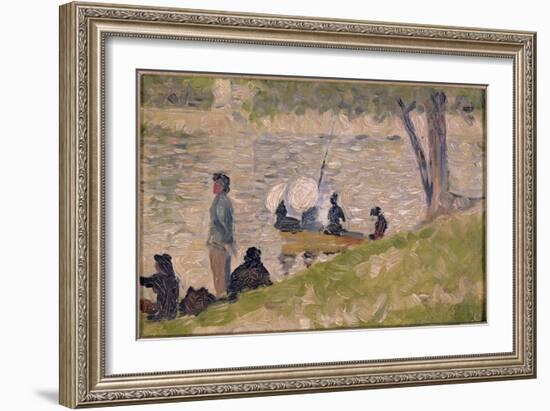 Study for a Sunday Afternoon on the Island of La Grande Jatte-Georges Seurat-Framed Giclee Print