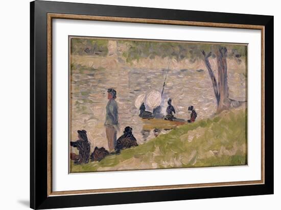 Study for a Sunday Afternoon on the Island of La Grande Jatte-Georges Seurat-Framed Giclee Print