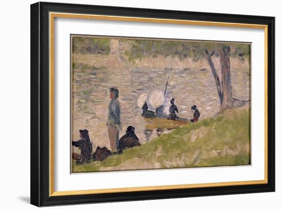 Study for a Sunday Afternoon on the Island of La Grande Jatte-Georges Seurat-Framed Giclee Print