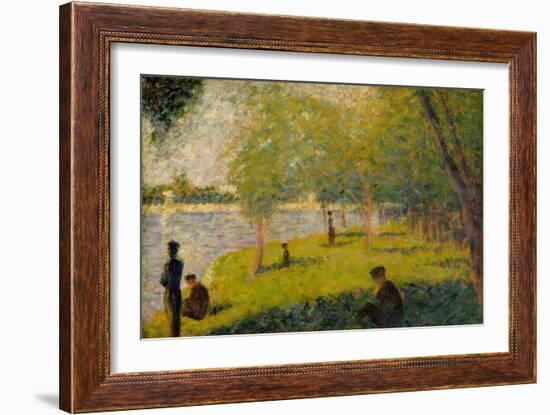 Study for "A Sunday on La Grande Jatte", 1884-Georges Pierre Seurat-Framed Giclee Print