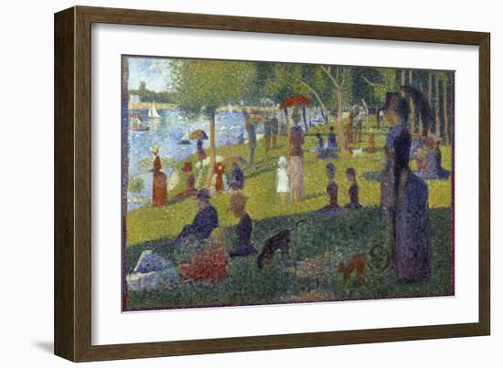 Study for a Sunday on La Grande Jatte - by Georges Seurat-null-Framed Giclee Print