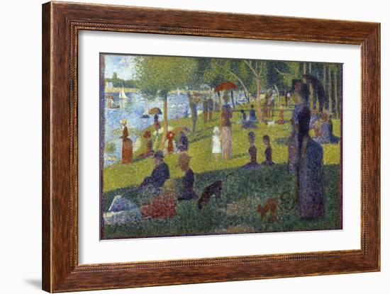 Study for a Sunday on La Grande Jatte - by Georges Seurat-null-Framed Giclee Print