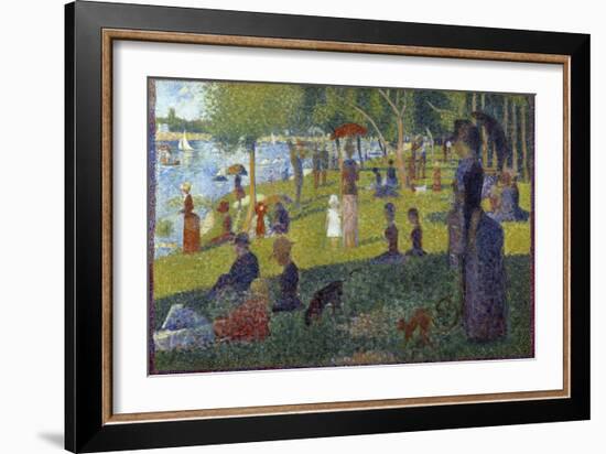 Study for a Sunday on La Grande Jatte - by Georges Seurat-null-Framed Giclee Print