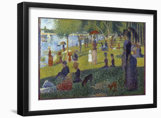Study for a Sunday on La Grande Jatte - by Georges Seurat-null-Framed Giclee Print