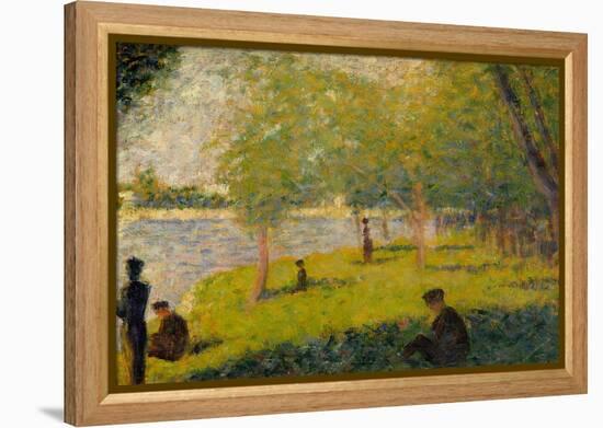 Study for a Sunday on La Grande Jatte-Georges Seurat-Framed Stretched Canvas