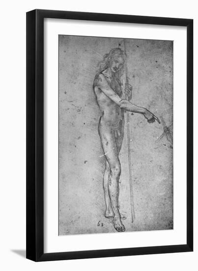 'Study for a Youthful St. John the Baptist', c1480 (1945)-Leonardo Da Vinci-Framed Giclee Print