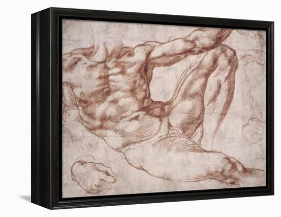 Study for Adam-Michelangelo-Framed Stretched Canvas