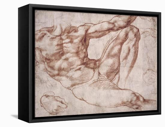 Study for Adam-Michelangelo-Framed Stretched Canvas