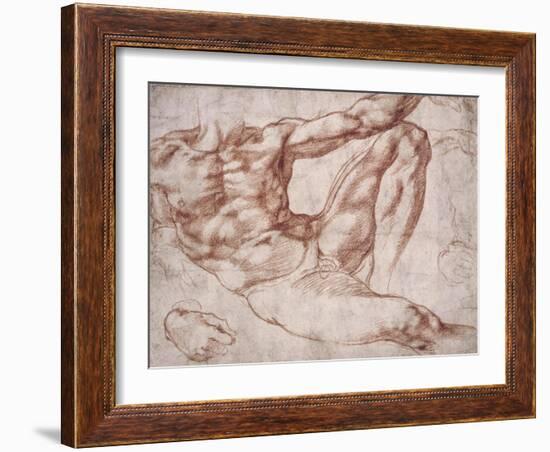 Study for Adam-Michelangelo-Framed Art Print