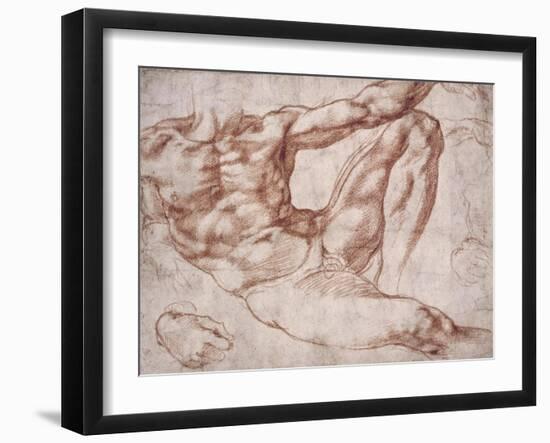 Study for Adam-Michelangelo-Framed Art Print