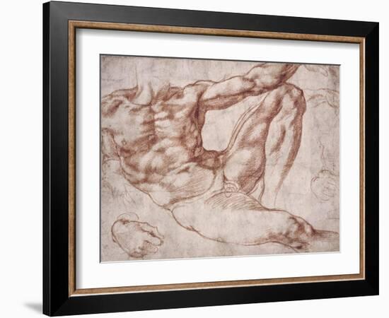 Study for Adam-Michelangelo-Framed Art Print