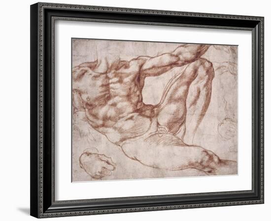 Study for Adam-Michelangelo-Framed Art Print