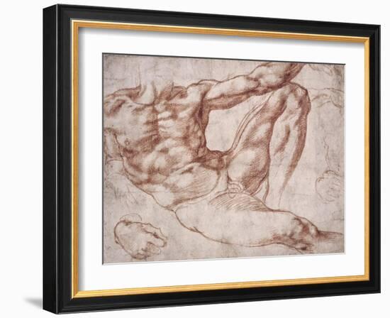 Study for Adam-Michelangelo-Framed Art Print