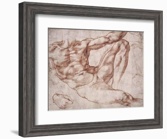 Study for Adam-Michelangelo-Framed Art Print