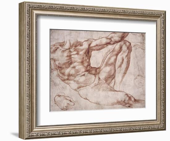 Study for Adam-Michelangelo-Framed Art Print