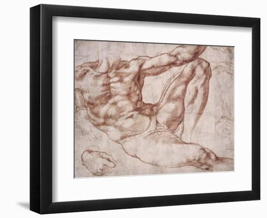 Study for Adam-Michelangelo-Framed Art Print