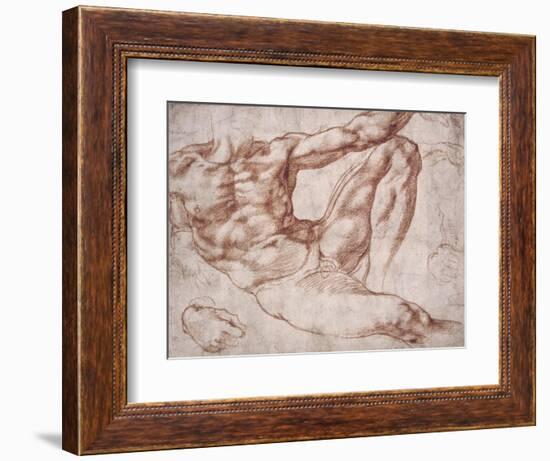 Study for Adam-Michelangelo-Framed Art Print