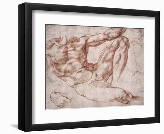 Study for Adam-Michelangelo-Framed Art Print