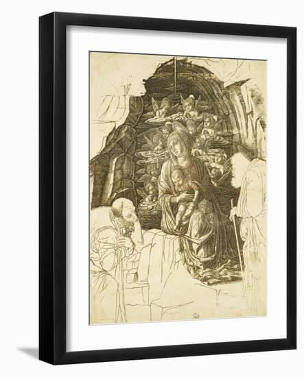 Study for Adoration of Magi-Andrea Mantegna-Framed Giclee Print