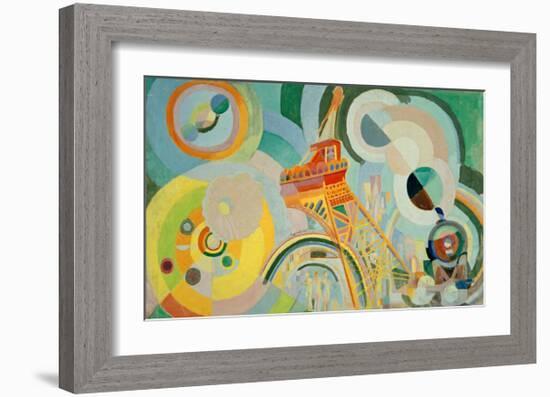 Study for Air, Iron, Water, 1936/1937-Robert Delaunay-Framed Giclee Print