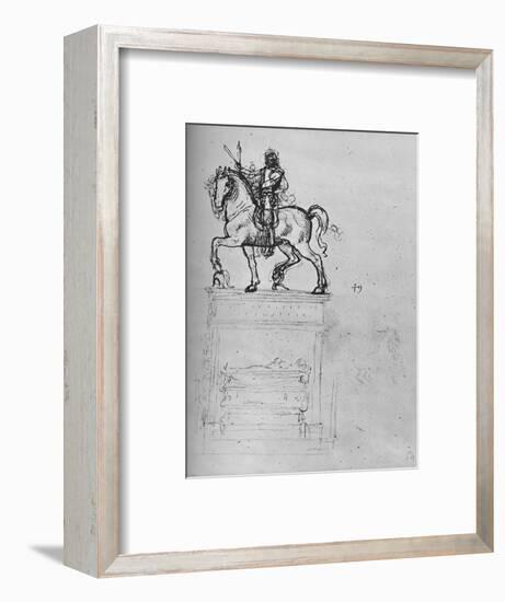 'Study for an Equestrian Monument', c1480 (1945)-Leonardo Da Vinci-Framed Giclee Print