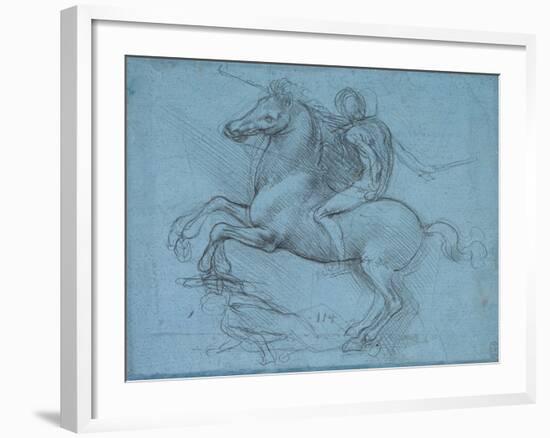 Study for an Equestrian Monument, Recto, by Leonardo Da Vinci-Leonardo Da Vinci-Framed Giclee Print