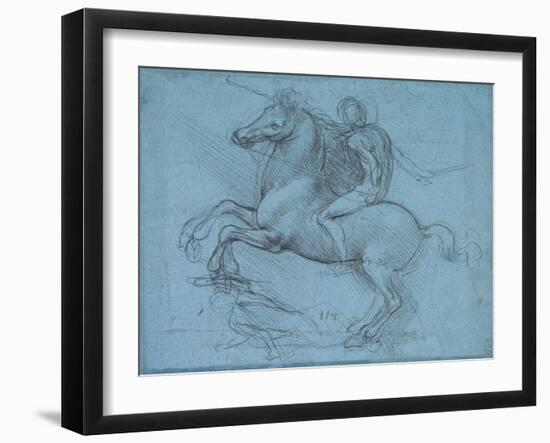 Study for an Equestrian Monument, Recto, by Leonardo Da Vinci-Leonardo Da Vinci-Framed Giclee Print