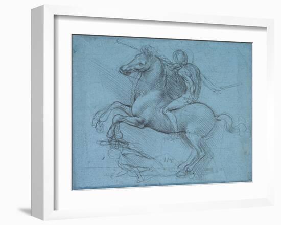 Study for an Equestrian Monument, Recto, by Leonardo Da Vinci-Leonardo Da Vinci-Framed Giclee Print