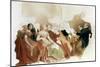 Study for an Evening at Baron Von Spaun's: Schubert at the Piano Among His Friends-Moritz Ludwig von Schwind-Mounted Giclee Print