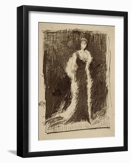 Study for Arrangement in Black: Lady Meux, 1881-James Abbott McNeill Whistler-Framed Giclee Print