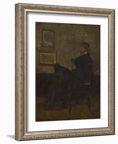 Study for Arrangement in Grey and Black, No. 2: Thomas Carlyle, 1872-73-James Abbott McNeill Whistler-Framed Giclee Print