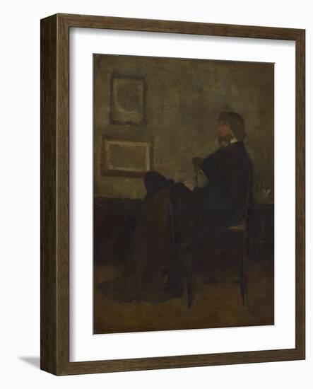 Study for Arrangement in Grey and Black, No. 2: Thomas Carlyle, 1872-73-James Abbott McNeill Whistler-Framed Giclee Print