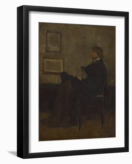 Study for Arrangement in Grey and Black, No. 2: Thomas Carlyle, 1872-73-James Abbott McNeill Whistler-Framed Giclee Print