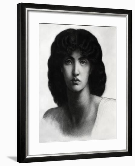 Study for Astarte Syriaca, Model Jane Morris, Pencil, 1875-Dante Gabriel Rossetti-Framed Giclee Print