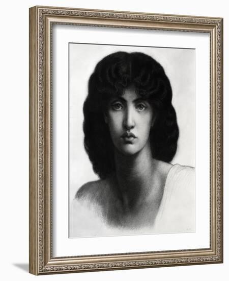 Study for Astarte Syriaca, Model Jane Morris, Pencil, 1875-Dante Gabriel Rossetti-Framed Giclee Print