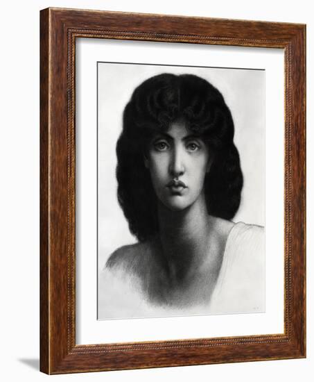 Study for Astarte Syriaca, Model Jane Morris, Pencil, 1875-Dante Gabriel Rossetti-Framed Giclee Print