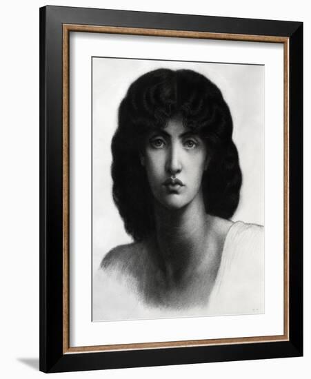 Study for Astarte Syriaca, Model Jane Morris, Pencil, 1875-Dante Gabriel Rossetti-Framed Giclee Print