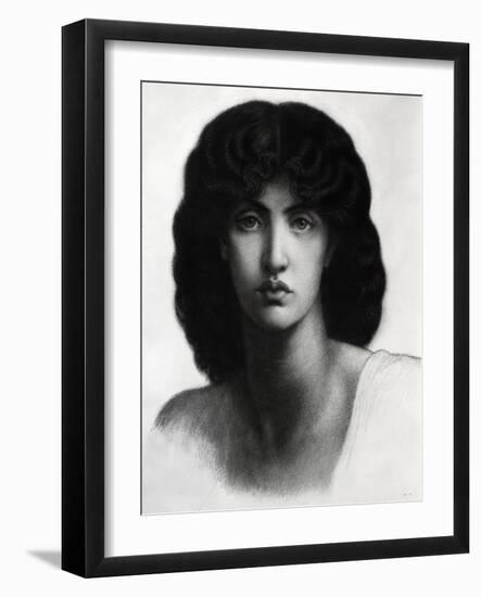 Study for Astarte Syriaca, Model Jane Morris, Pencil, 1875-Dante Gabriel Rossetti-Framed Giclee Print