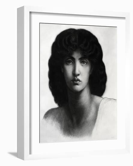 Study for Astarte Syriaca, Model Jane Morris, Pencil, 1875-Dante Gabriel Rossetti-Framed Giclee Print