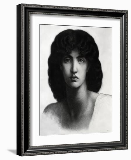 Study for Astarte Syriaca, Model Jane Morris, Pencil, 1875-Dante Gabriel Rossetti-Framed Giclee Print