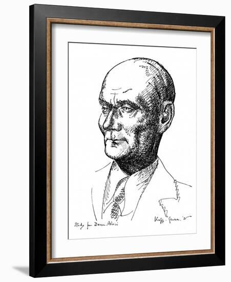 Study for Baron Aloisi, Italian Statesman, 1935-Edmond Xavier Kapp-Framed Giclee Print