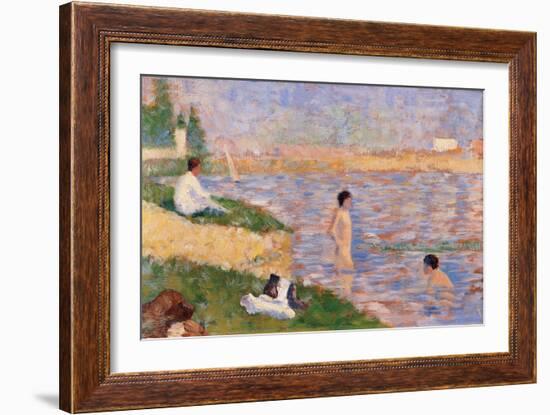 Study for Bathers at Asnières-Georges Seurat-Framed Giclee Print